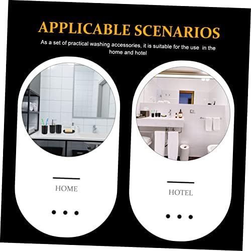 BUGUUYO Black Bathroom Accessory Set 4pc