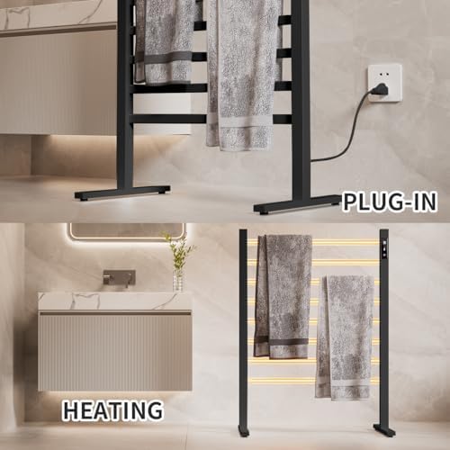 Premium Electric Towel Warmer Rack with Timer Temperature Control