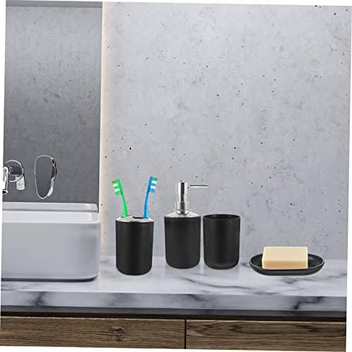 BUGUUYO Black Bathroom Accessory Set 4pc