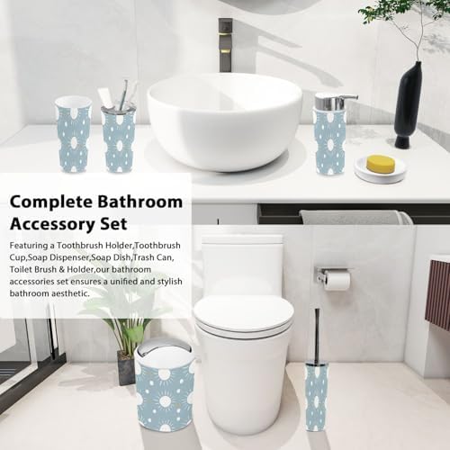Bathroom Accessories Set 6-Piece Boho Summer