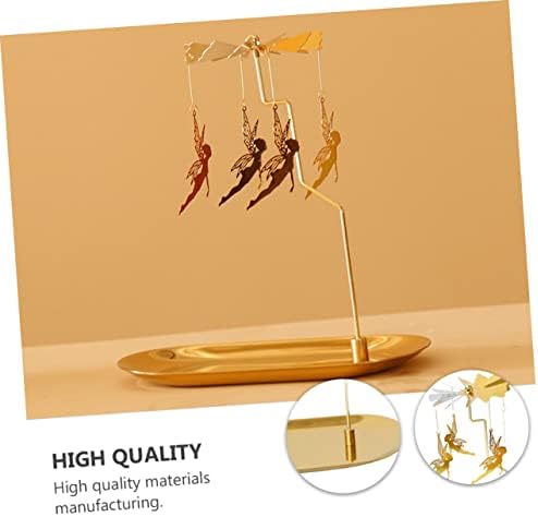 Stylish Golden Candle Bracket with Rotating Candle Support