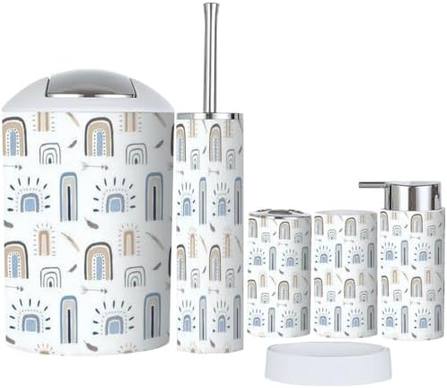 6-Piece Bohemian Bathroom Accessory Set