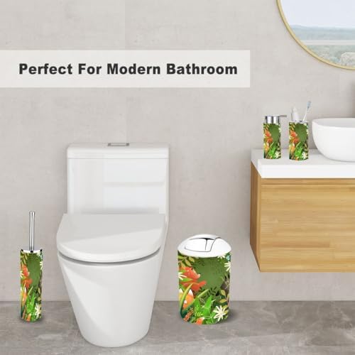 Cute Forest Animals Bathroom Accessory Set 6 Piece