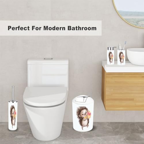 6-Piece Cartoon Hedgehog Bathroom Set