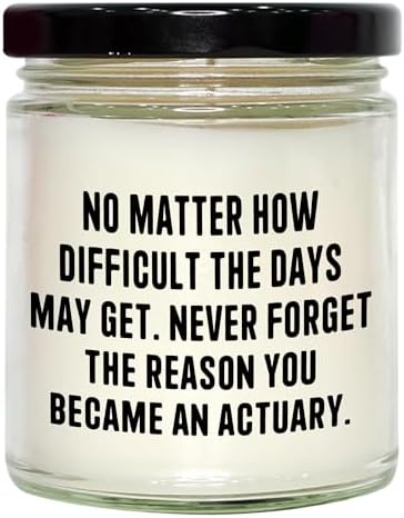 Actuary Candle Gift for Birthday 9oz Vanilla Soy Candle