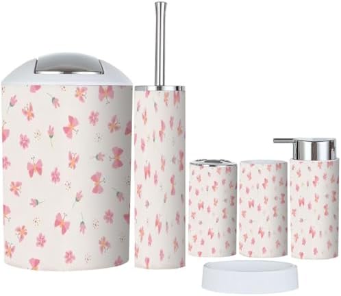 Stylish 6-Piece Kids Bathroom Accessor Set Durable and Practical