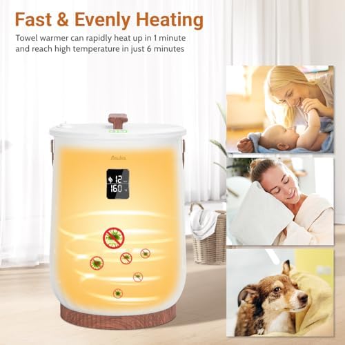 Asuka Luxury Towel Warmer Heated Towel Bucket with LED Display