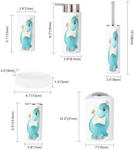 Dino and Butterfly Bathroom Accessory Set