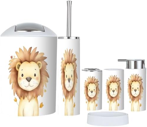 6-Piece Boho Watercolor Bathroom Accessory Set