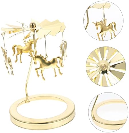 Aromatherapy Candle Holder for Tea Lights Unique Gold Spinner Design