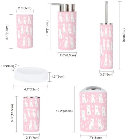 6-Piece Boho Modern Set for Stylish and Efficient Bathroom Use