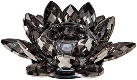 Vivid Gray Glass Candle Holder for Home Dcor