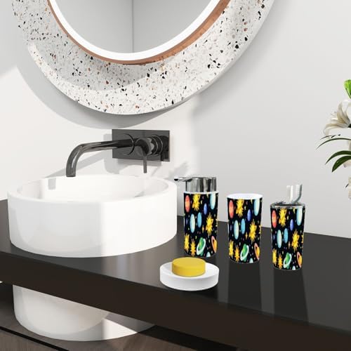 Bath Time Style Boho Space Celestial Meets 6-Piece Bathroom Accessory Set