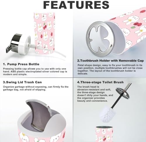 Adorable Kawaii Kids Bathroom Accessories Set