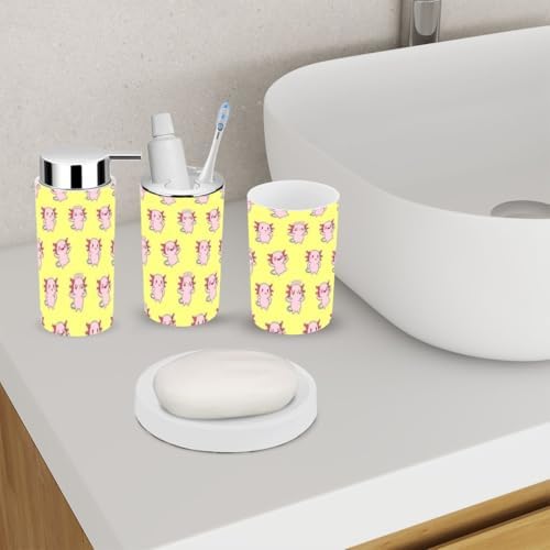 XNGJEMVWXO6-Piece Cute Bathroom Accessory Set with Modern Design