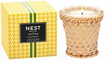 NEST New York Candle Elegance with Grapefruit Rattan Sleeve 81oz