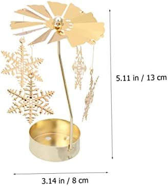 Automated Snowflake Windmill Candleholder for Dining Tables Modern Stylish