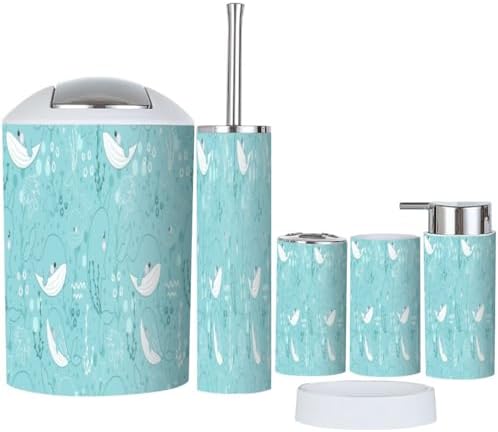 Ocean Life 6 Piece Bathroom Accessory Set for Kids