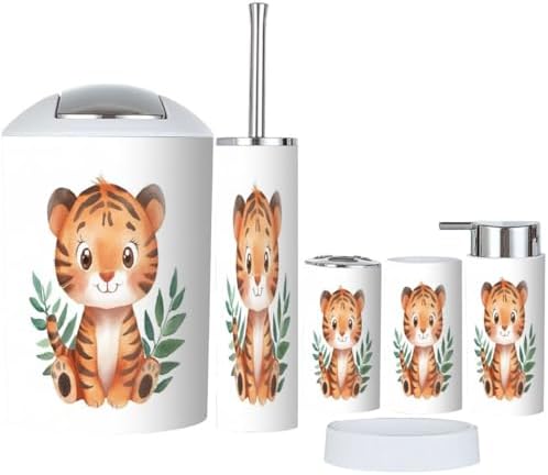 Stylish 6-Piece Bathroom Set Boho Style