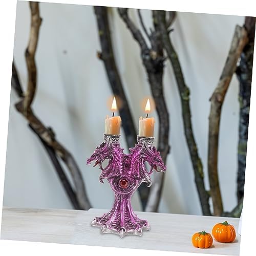 HOLIDYOYO Resin Dragon Candle Holder 1pc- Halloween Table Decor