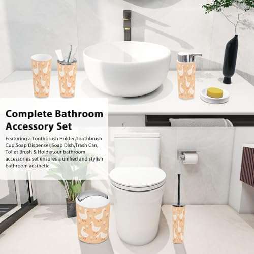 Bath Accessory Set for Kids Adults Stylish DESIGN 6-Piece Set