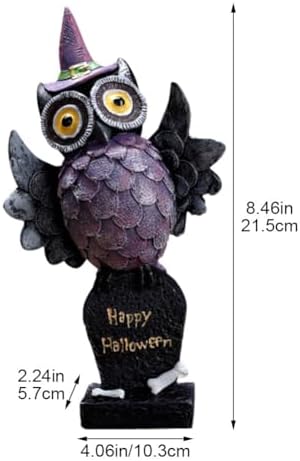Gothic Owl Candle Stick Holder HalloweenDecor