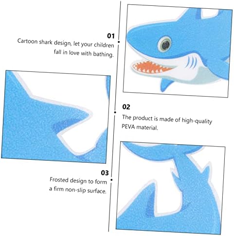 PrettyZoom Non-Slip Shark-shaped Bathroom Stickers - Bathtub Shower Safety