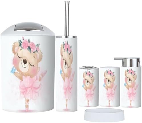 XNGJEMVWXO 6-Piece compact bathroom Accessory Set for Easy Living