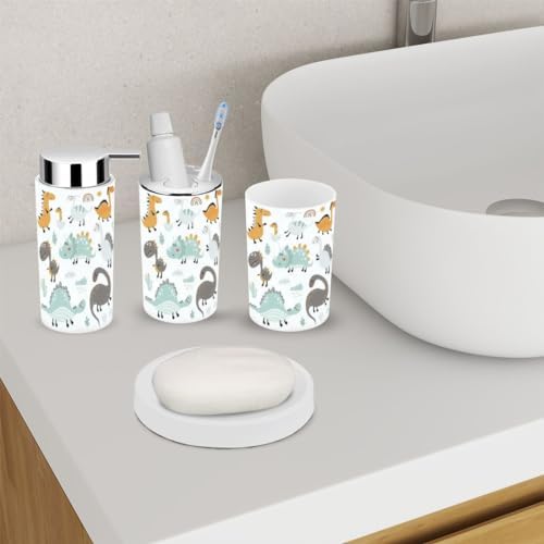 Bathroom Set with Dinosaurs for Kids