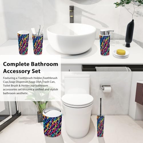 Bath 6-Piece Boho Set Leopard Print