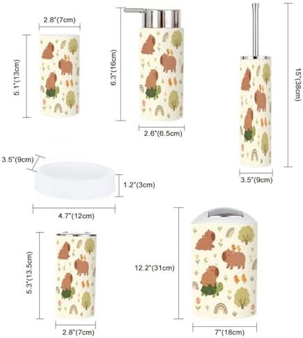 TRANQDEHOM 6-Piece Boho Essential Bathroom Set for Home Kitchen