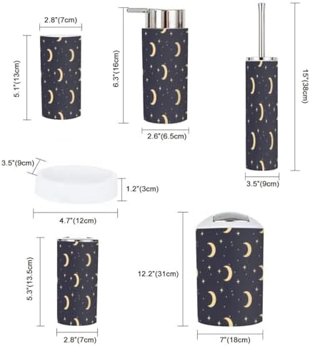 Elegant 6-Piece Bathroom Accessories for Effortless Hygiene