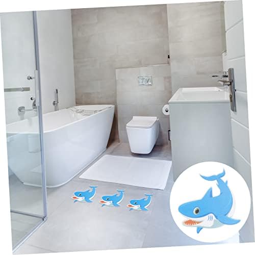 PrettyZoom Non-Slip Shark-shaped Bathroom Stickers - Bathtub Shower Safety
