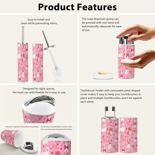 Bathroom 6-Piece Set Boho-Style Organized and Functional