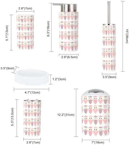 XNGJEMVWXO - Set of 6 Bathroom Accessories