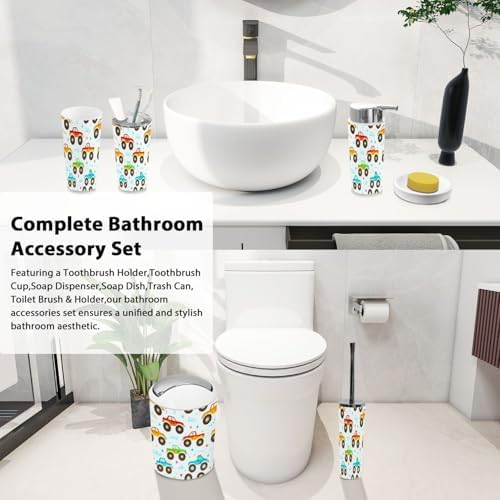 Boho Bathroom Accessory Set 6 Piece 1