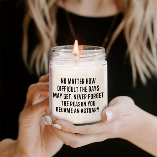 Actuary Candle Gift for Birthday 9oz Vanilla Soy Candle