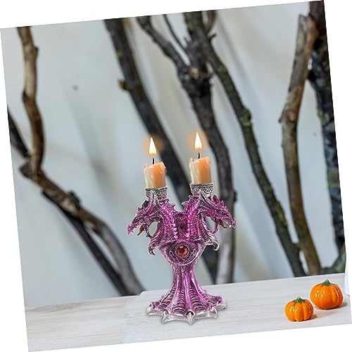 Halloween Alert Resin Dragon Candlestick Holder