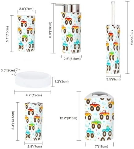 Boho Bathroom Accessory Set 6 Piece 1
