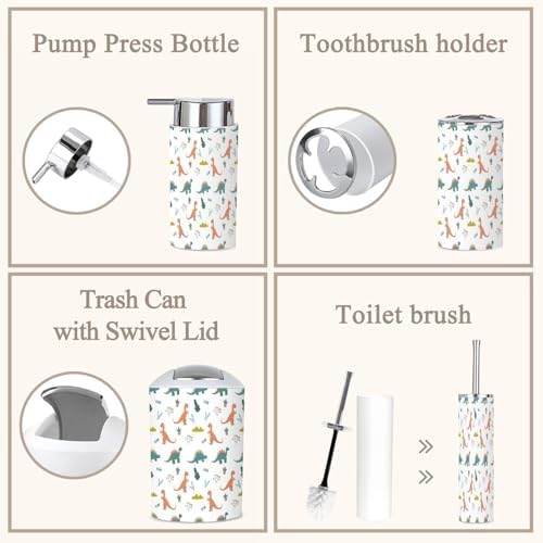 Fun Dinosaur Bathroom Set for Kids