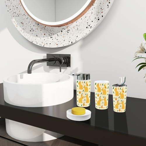 Boho Capybara Bathroom Accessory Set 6 Piece 1