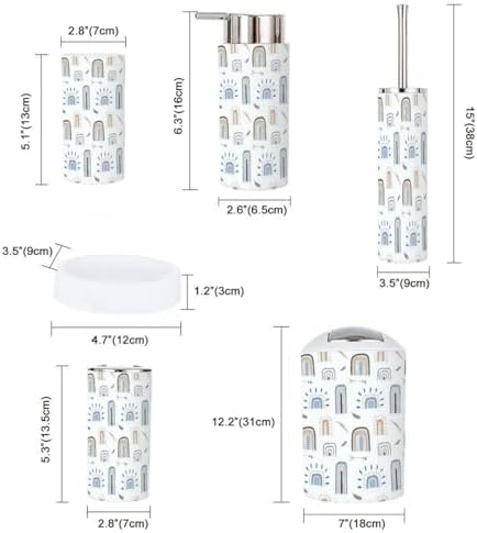 6-Piece Bohemian Bathroom Accessory Set
