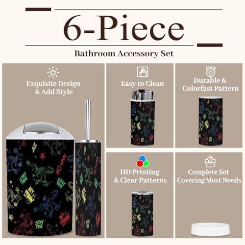 Dinosaur Skateboard Bathroom Set
