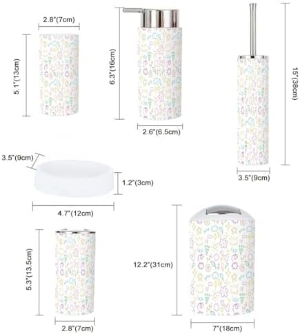 Stylish Six-Piece Durable Bathroom Accessories Set