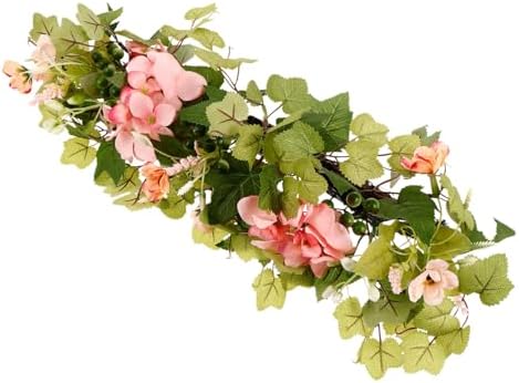 Vibrant 2-Piece Artificial Rose Vine Candle Holders for Weddings