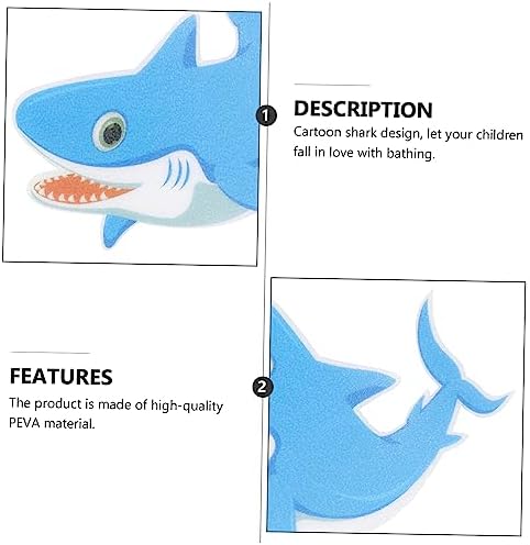 PrettyZoom Non-Slip Shark-shaped Bathroom Stickers - Bathtub Shower Safety