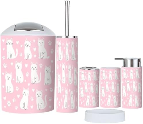 6-Piece Boho Modern Set for Stylish and Efficient Bathroom Use