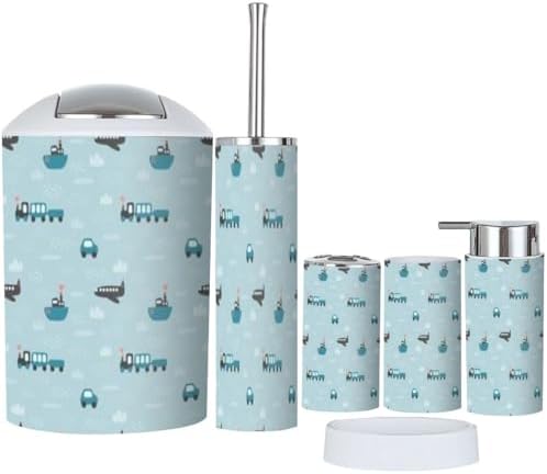 Stylish 6-Piece Bathroom Accessory Set for Kids