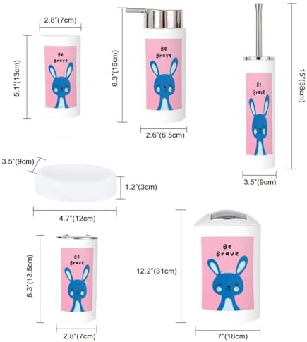 Stylish Durable 6-Piece Bathroom Accessories Set for Home Kitchen