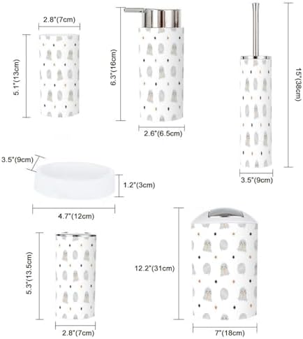 XNGJEMVWXO Halloween 6-Piece Set - Cute Fixes for Your Bathroom
